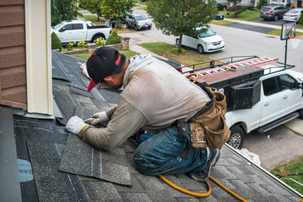 Professional Emergency Roof Repair technician working in Jefferson, NC